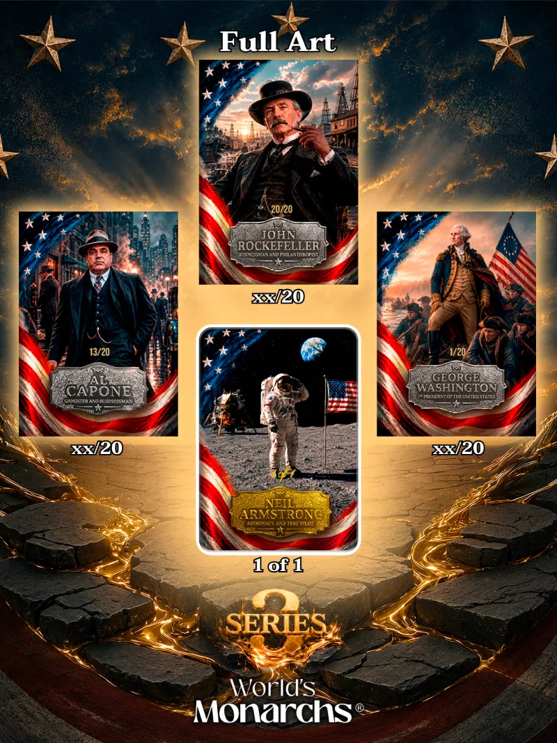 Fullart karty World's Monarchs: Series 3 - 250 Years of American history
