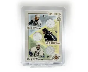 Paul Kariya, Steve Rucchin, Oleg Tverdovsky Triple Threads Memorabilia Card