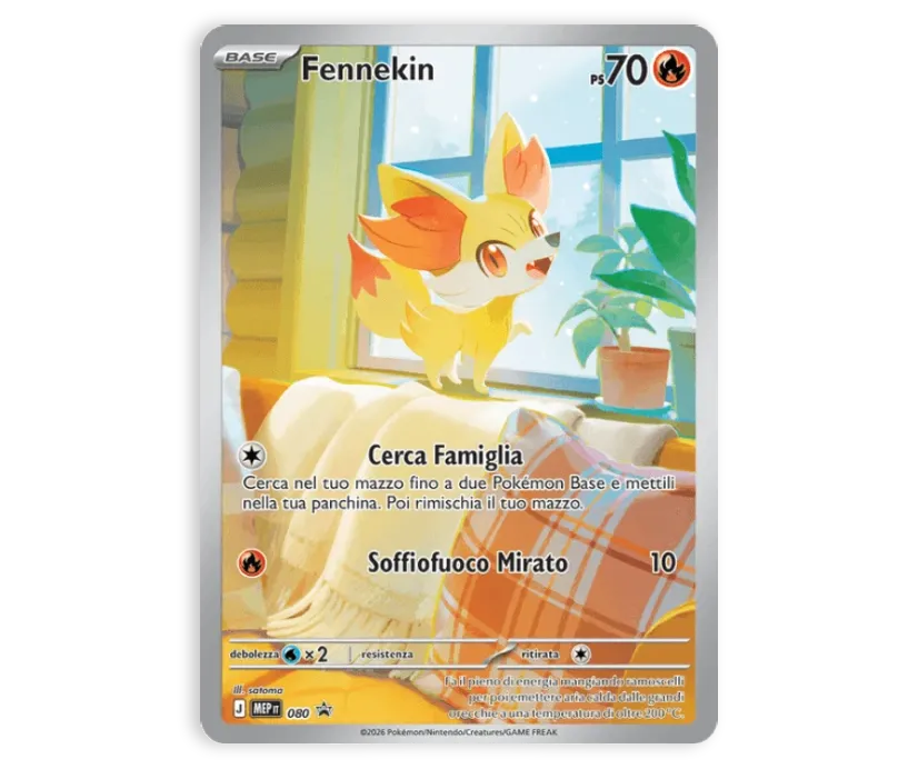 Pokémon TCG: Fennekin (080) - Sealed + Divider