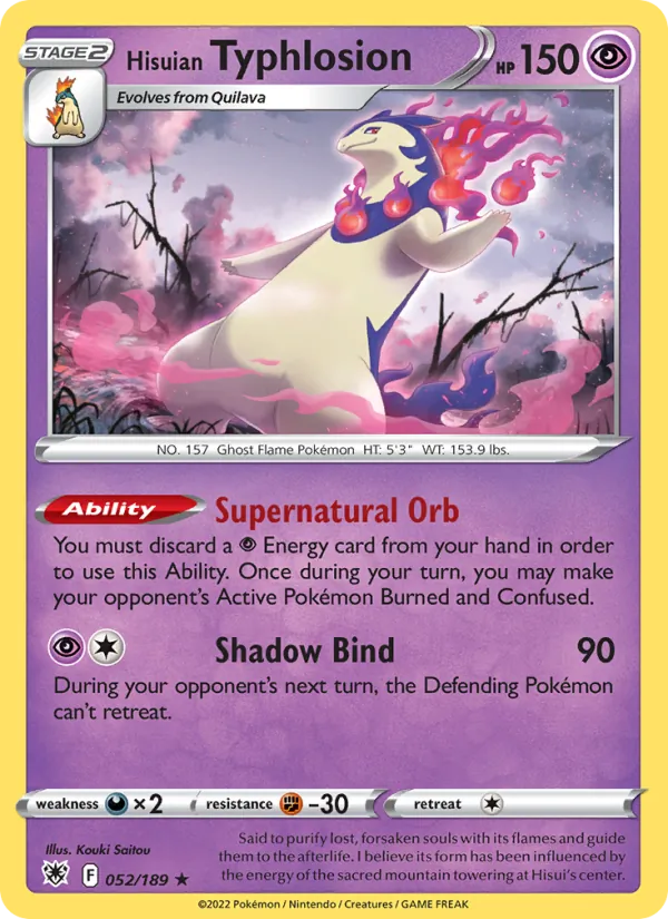 Pokémon TCG: Hisuian Typhlosion (052) - Stamped - Holo