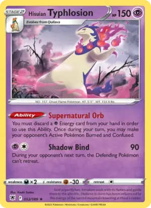 Pokémon TCG: Hisuian Typhlosion (052) - Stamped - Holo