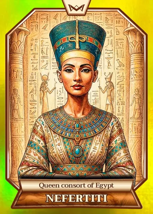 World's Monarchs: Nefertiti - Queen consort of Egypt (9) - Rainbow Gold /35