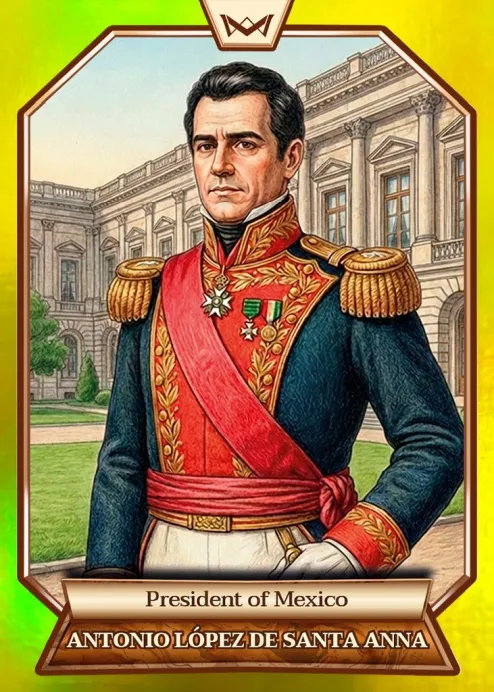World's Monarchs: Antonio Lopez de Santa Anna - President of Mexico (33) - Rainbow Gold /35