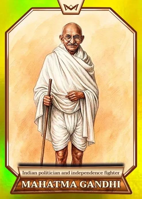 World's Monarchs: Mahatma Gandhi - Indian politician and independence fighter (59) - Rainbow Gold /35