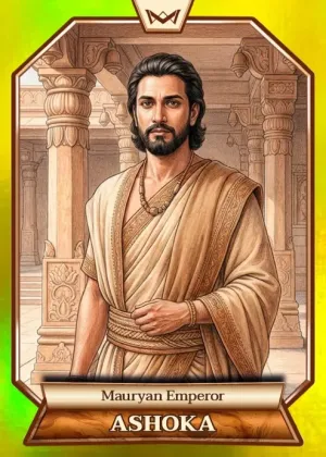 World's Monarchs: Ashoka - Mauryan Emperor (61) - Rainbow Gold /35