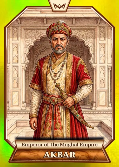 World's Monarchs: Akbar - Emperor of the Mughal Empire (62) - Rainbow Gold /35