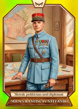 World's Monarchs: Milan Rastislav Štefánik - Slovak politician and diplomat (90) - Rainbow Gold /35