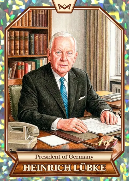 World's Monarchs: Heinrich Lübke - President of Germany (127) - Kaleidoscope 1/1