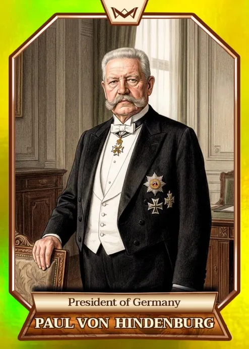 World's Monarchs: Paul von Hindenburg - President of Germany (128) - Rainbow Gold /35