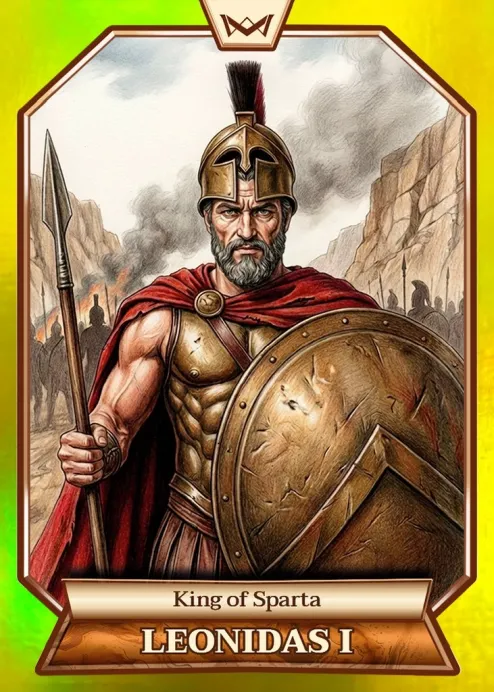 World's Monarchs: Leonidas I - King of Sparta (147) - Rainbow Gold /35