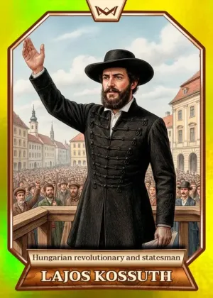 World's Monarchs: Lajos Kossuth - Hungarian revolutionary and statesman (149) - Rainbow Gold /35