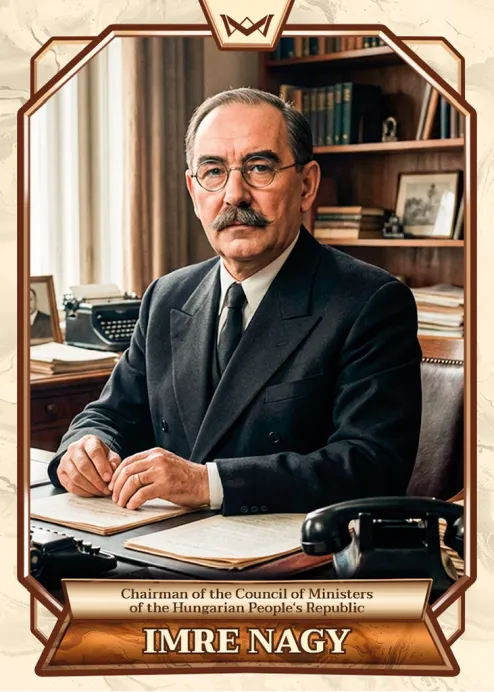 World's Monarchs: Imre Nagy - Chairman of the Council of Ministers of the Hungarian People's Republic (150)