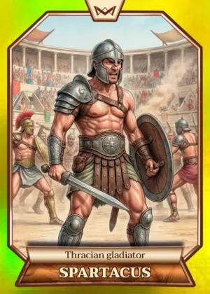 World's Monarchs: Spartacus - Thracian gladiator (160) - Rainbow Gold /35