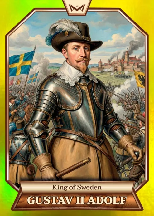 World's Monarchs: Gustav II Adolf - King of Sweden (180) - Rainbow Gold /35