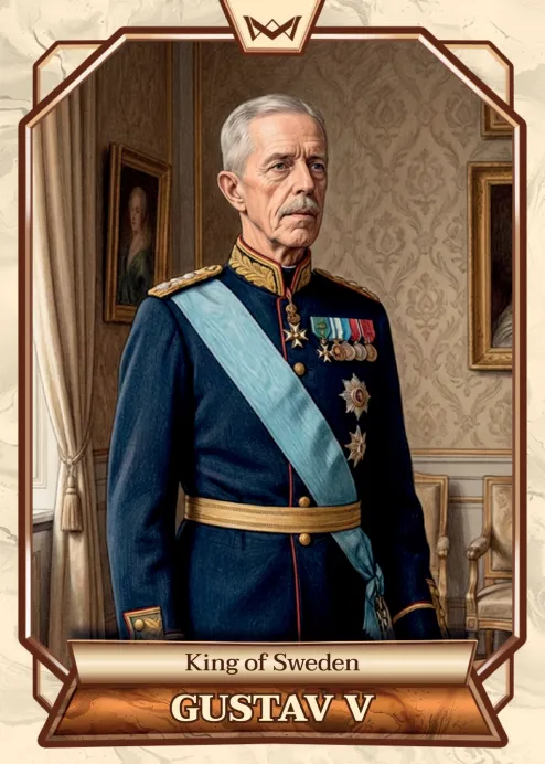 World's Monarchs: Gustav V - King of Sweden (181)