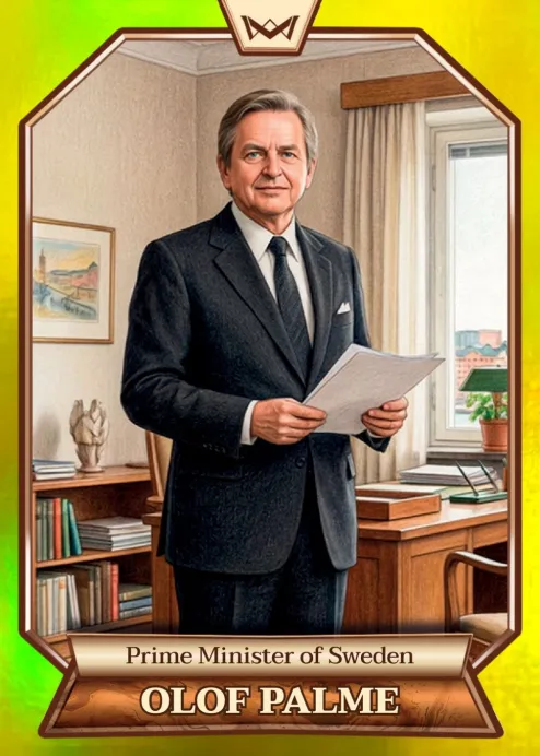 World's Monarchs: Olof Palme - Prime Minister of Sweden (182) - Rainbow Gold /35