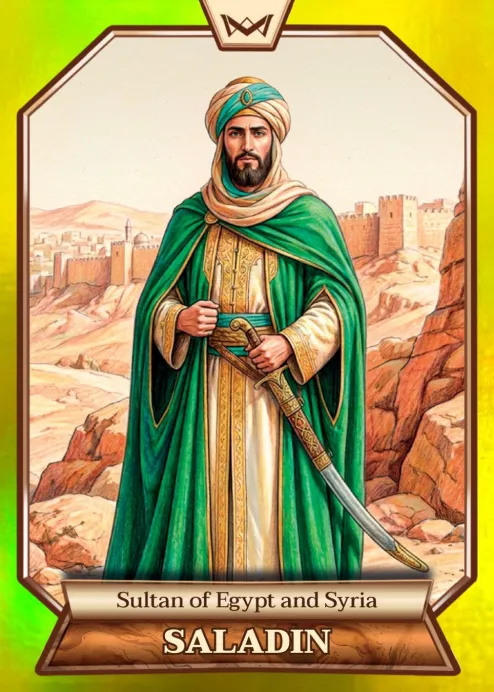 World's Monarchs: Saladin - Sultan of Egypt and Syria (192) - Rainbow Gold /35
