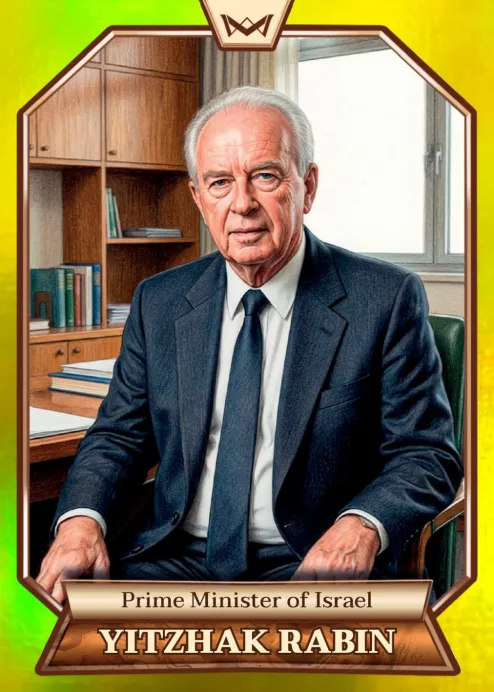 World's Monarchs: Yitzhak Rabin - Prime Minister of Israel (197) - Rainbow Gold /35