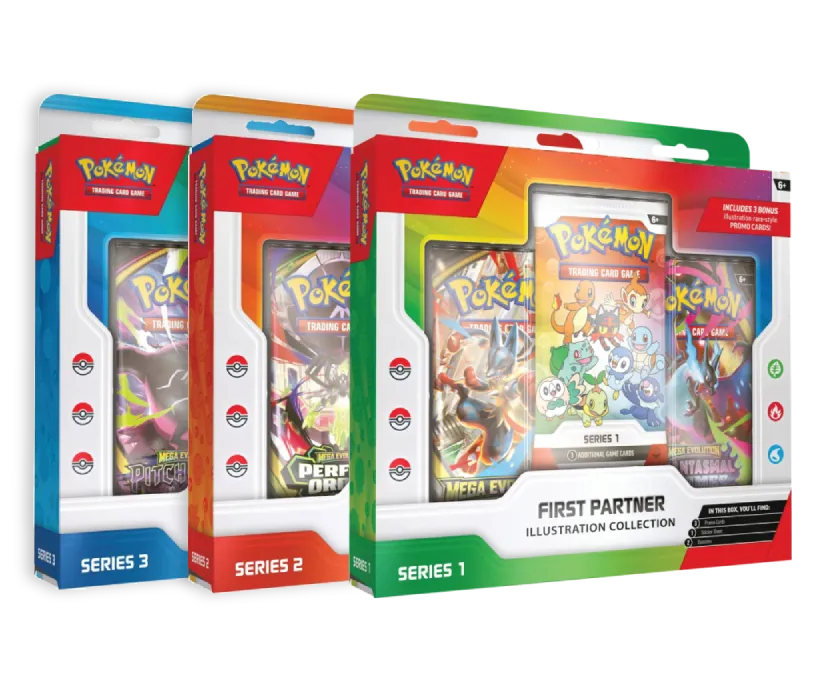 Pokémon TCG: First Partner Illustration Collection – Series 1 + Series 2 + Series 3 - obrázek 1